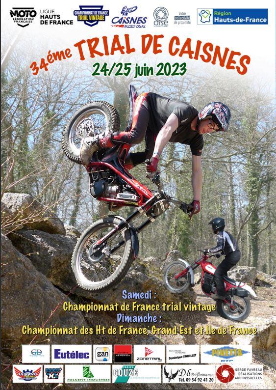 Affiche trial de Caisnes 2023 2 jours