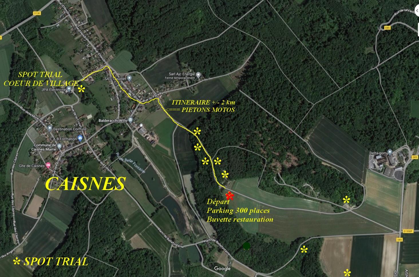 Carte spectateurs trial de caisnes